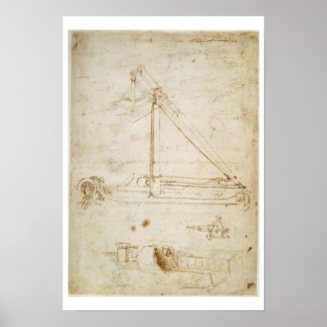 Kriegsmaschine (Bleistift auf Papier) Poster (Vorne)