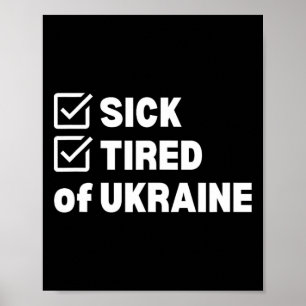 Kriegsmüde Ukraine Poster