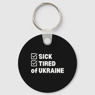 Kriegsmüdes und -krankes Ukraine Schlüsselanhänger
