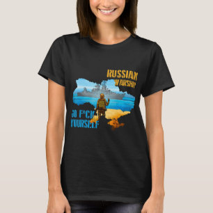 Kriegsschiff Ukraine Karte Stolz Vintage Ukraine P T-Shirt