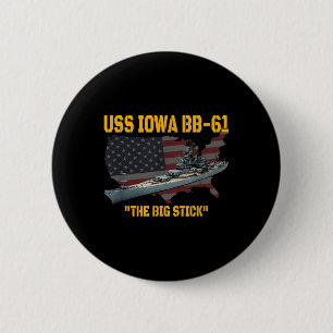 Kriegsschiff Uss Iowa &amp; WW2 Bb-61 Batt Button