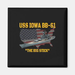 Kriegsschiff Uss Iowa &amp; WW2 Bb-61 Batt Magnet