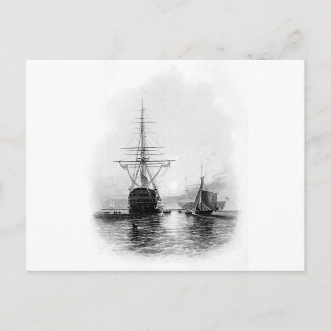 KRIEGSSCHIFFE BEI SPITHEAD POSTKARTE (Vorderseite)
