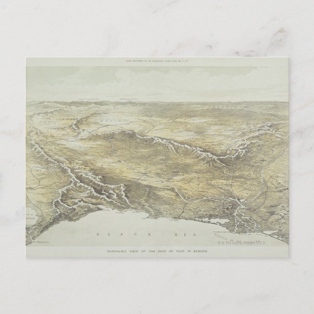 Kriegsstandort in Europa Postkarte (Vorderseite)