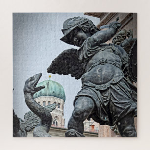 Kriegsstatue in München - 20x20 - 676 Stk. Puzzle