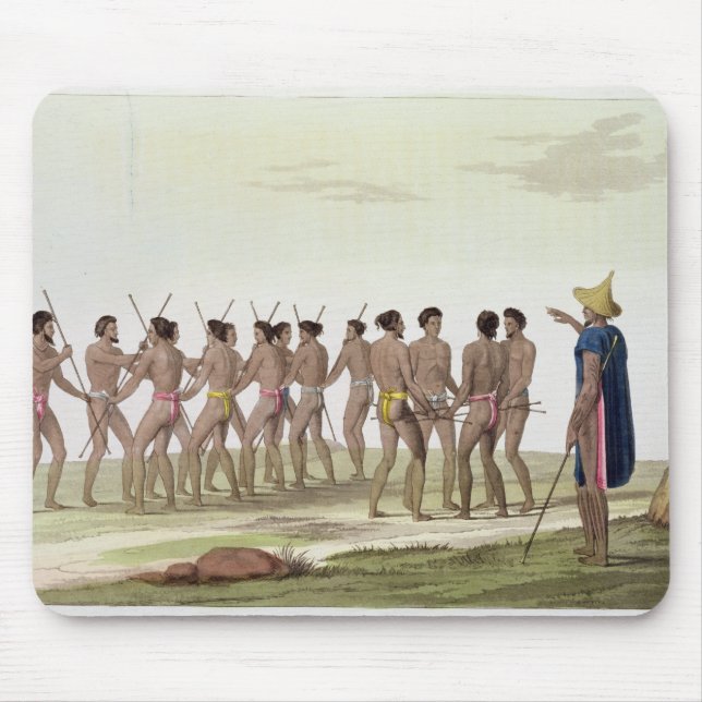 Kriegstanz der Caroline-Inselbewohner, überziehen Mousepad (Vorne)