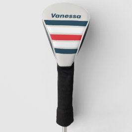 Kriegsvogel über Streifen mit Namen Golf Headcover
