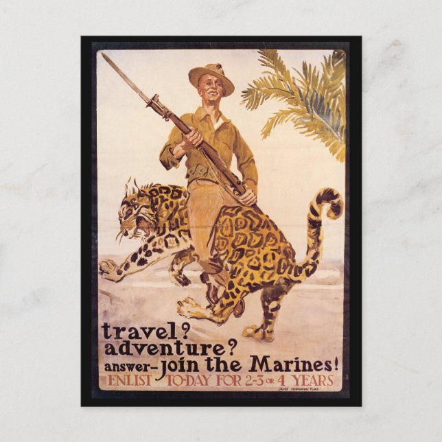 Kriegszeit Postkarten, Marines des Ersten Weltkrie Postkarte (Vorderseite)