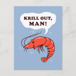 Krill heraus bemannen postkarte