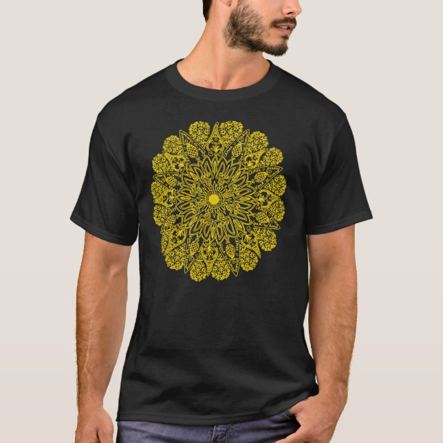 Krim ist die Ukraine - politischer Mandala (gelber T-Shirt (Vorderseite)