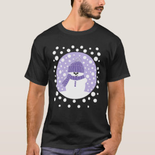 Krimbles Fun Snowy Snowman mit Lilac Woolhat A T-Shirt
