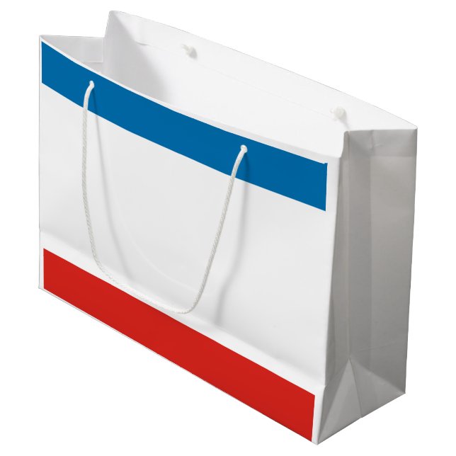 Krimflagge Große Geschenktüte (Vorderseite Schrägansicht)