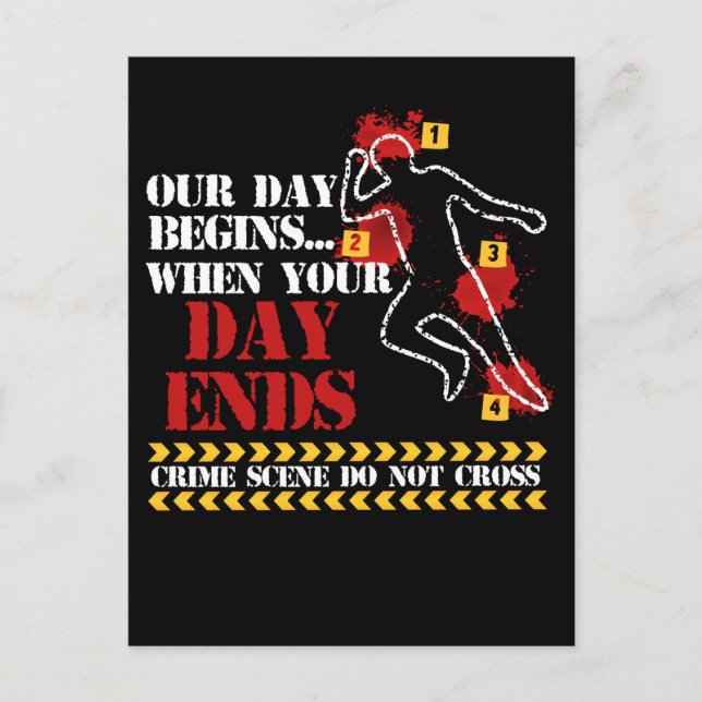 Kriminaldetektiv für forensische Wissenschaft Postkarte (Vorderseite)