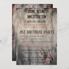 Kriminalitätsforschung 21. Geburtstag Party Einladung