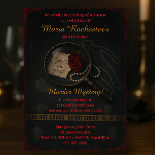 Kriminalszene - Mystery-Party Einladung