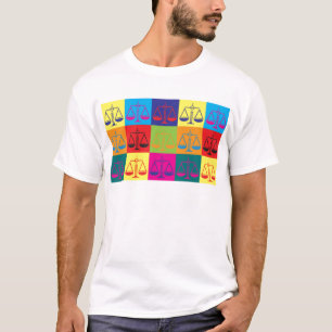 Kriminelle Gerechtigkeits-Pop-Kunst T-Shirt
