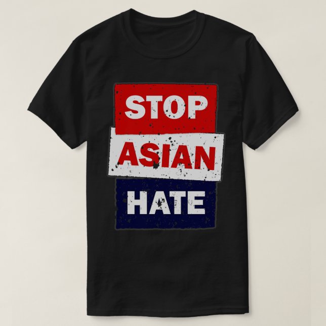 Kriminelle Unterstützung asiatischer Gemeinschafte T-Shirt (Design vorne)