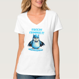 Kriminelle zum Einfrieren - Dunkler Pinguin T-Shirt
