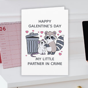 Krimineller Partner Lustiger Galentines-Tag Feiertagskarte