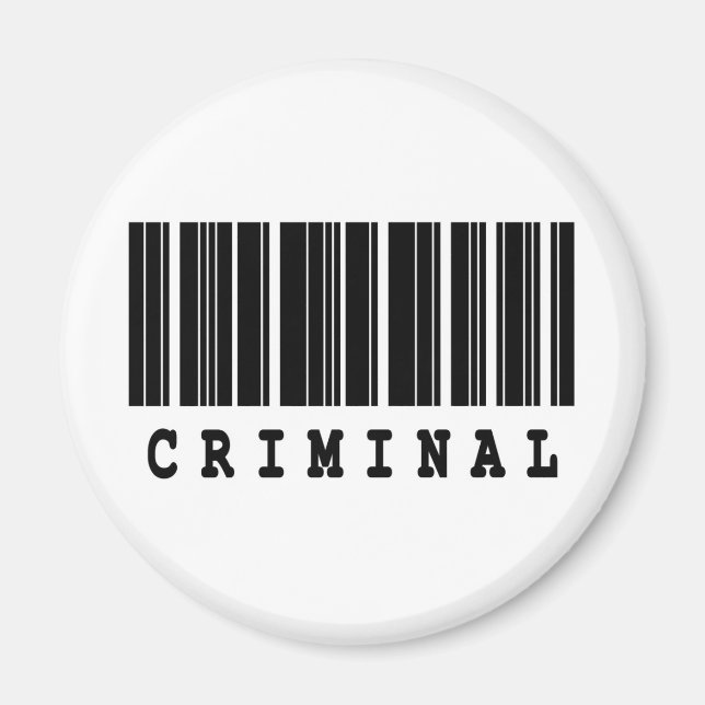 kriminelles Barcode-Design Magnet (Vorne)