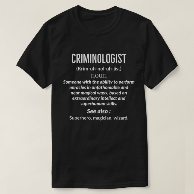 Kriminologe T - Shirt (Design vorne)