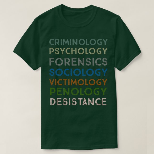 Kriminologiekurse T-Shirt (Design vorne)