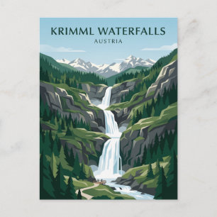 Krimml Wasserfälle Österreich Postkarte
