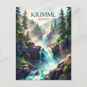Krimml Wasserfälle Österreich Postkarte