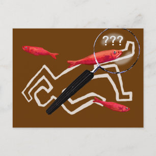 Krimschreiber - rote Heringe Postkarte