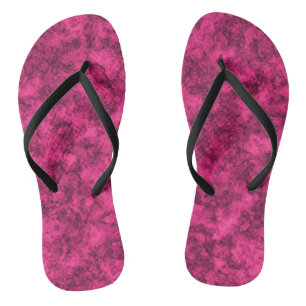 Krimsonfarbenes Marmormuster Flip Flops