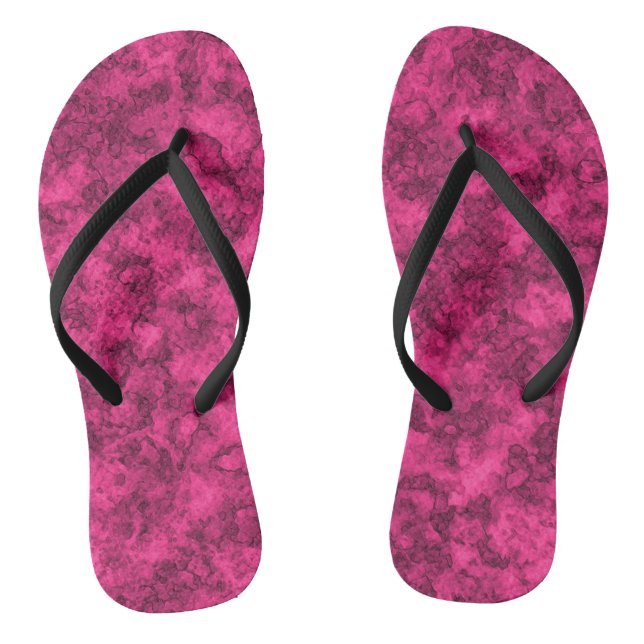 Krimsonfarbenes Marmormuster Flip Flops (Fußbett)