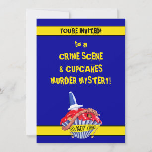 Krimszene Cupcake Blue Murder Mystery Invasion Einladung
