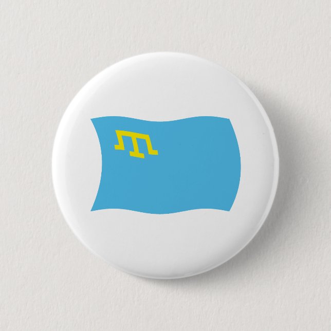 Krimtatarische Flagge Button (Vorderseite)