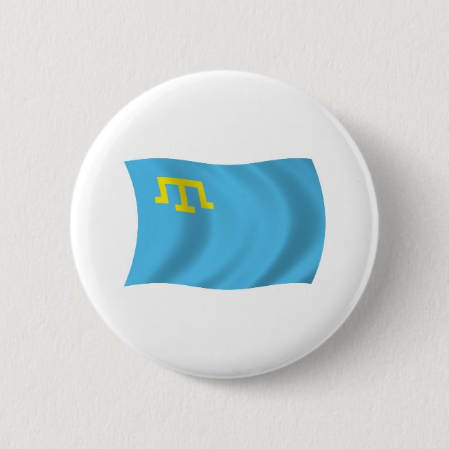 Krimtatarische Flagge Button (Vorderseite)