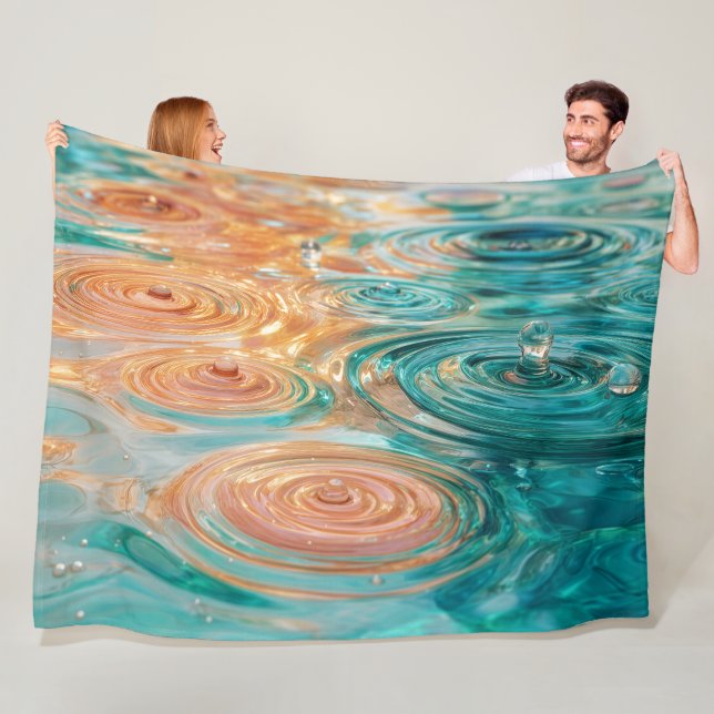 Kringel der Ruhe Abstrakte Wasserharmonie Fleecedecke (Beispiel)