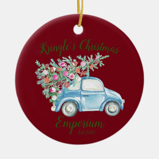 Kringle's Christmas Emporium Keramik Ornament (Vorne)