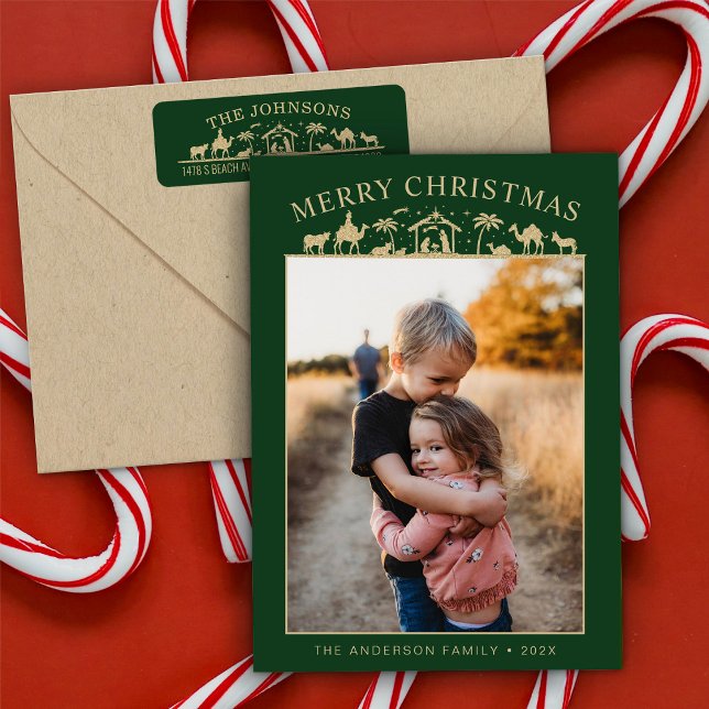 Krippe Baby Jesus Christ Feiertagskarte (Von Creator hochgeladen)