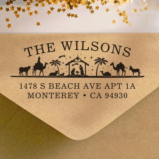 Krippe Baby Jesus Christus Rücksendeadresse Permastempel (Von Creator hochgeladen)