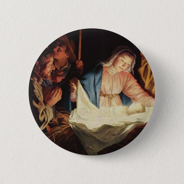 Krippe Button (Vorderseite)