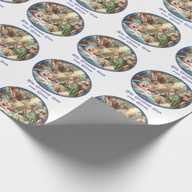 Krippe Christlich Geschenkpapier (Ecke)