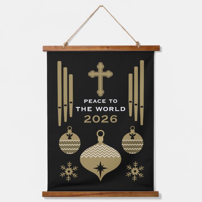 Krippe Christlich Weihnachtsgeschmack. Wandteppich Mit Holzrahmen (Vorderseite)