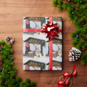 Krippe - Creche Christmas Village Paper Geschenkpapier