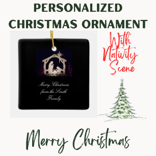 Krippe Frohe Weihnachtsfeier Keramik Ornament
