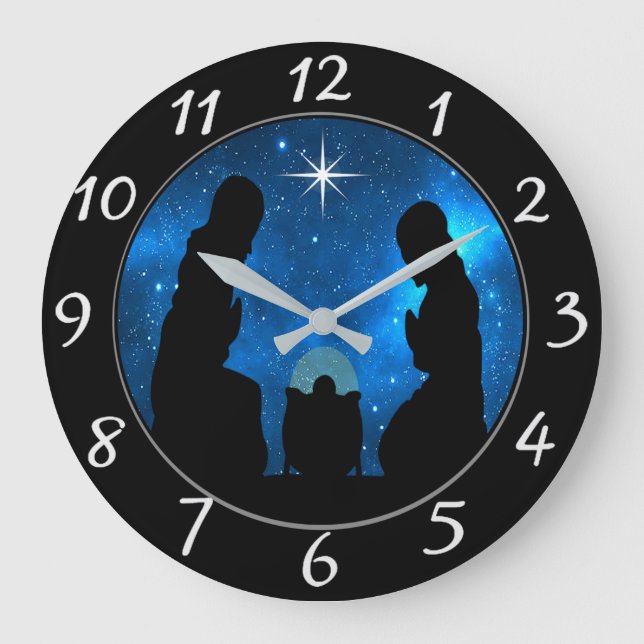 Krippe Große Wanduhr (Vorderseite)