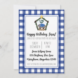 Krippe Happy Birthday Jesus Weihnachten Party Dankeskarte