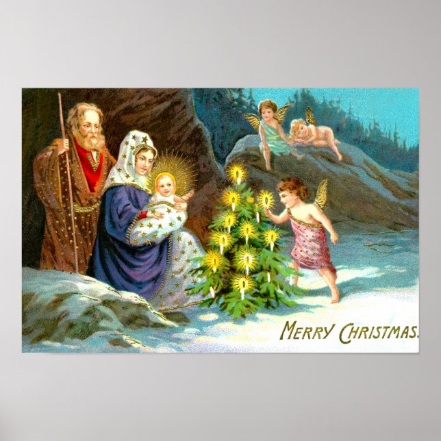 Krippe im Schnee Poster (Vorne)