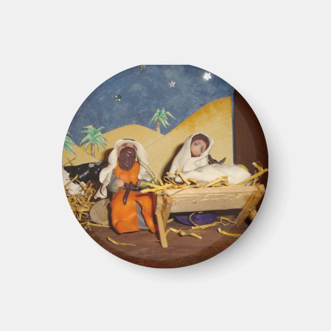 Krippe Jesus Mary Joseph Stable saisonale Magnet (Vorne)