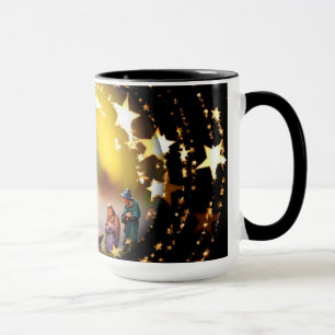 Krippe Krippe Jungfrau Mary Säugling Jesus Stars Tasse