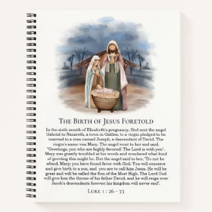 Krippe - Mary, Joseph & Newborn Baby Jesus Notizbuch