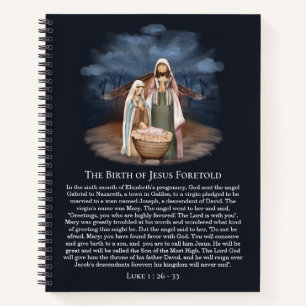 Krippe - Mary, Joseph & Newborn Baby Jesus Notizbuch